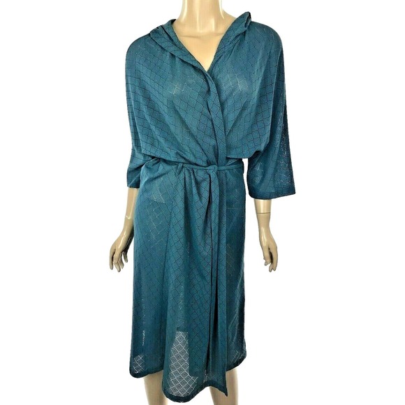 PRISM Other - Prism Size 4 Hooded Teal Green Sashed Robe Short Sleeve Lightweight MSRP $1425